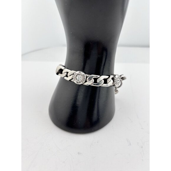 Brighton Fortino Beautiful Silver Crystal Toggle Bracelet - Picture 2 of 5